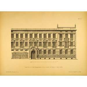  1891 Print High School Facade Graz Austria Architecture 