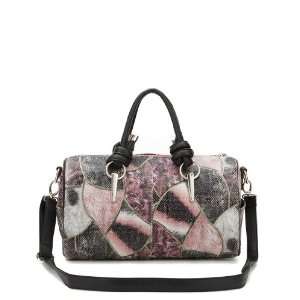 Faux Waterproof Fabric+PU Leather Purse Shoulder Bag Handbag Tote 