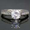 55ct Russian Ice CZ Bridal Engagement Band Ring s 6  