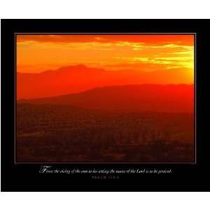  Christian Poster   Desert Sunset   Motivational and 