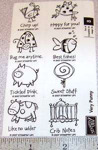 NEW Stampin Up Stamps, from Very Punny, Sayings, U Pick  