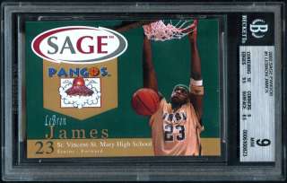 2002 SAGE Pangos LEBRON JAMES BGS 9 Cavaliers  