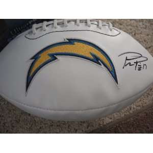   signed autographed San Diego CHargers logo football