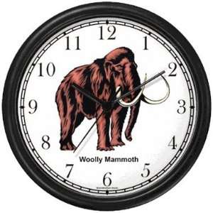 Wooly Mammoth Elephant Dinosaur Animal Wall Clock by WatchBuddy 