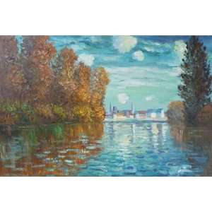   Autumn at Argenteuil   Large 24 X 36   Hand Painted Canvas Art: Home