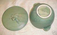 Bali Celadon Green Pottery/Ceramic Bowl & Frog Cover  