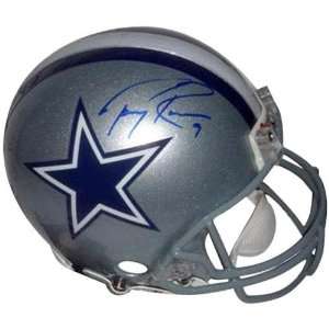  Autographed Tony Romo Helmet   Authentic   Autographed NFL 
