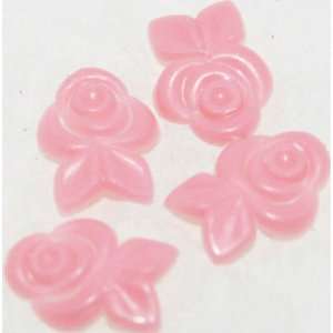  Zink Color Nail Art Salmon Pink Curve Rose Bouquet 4Pc 