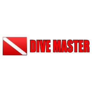  Scuba Diving Bumper Sticker   Dive Master 