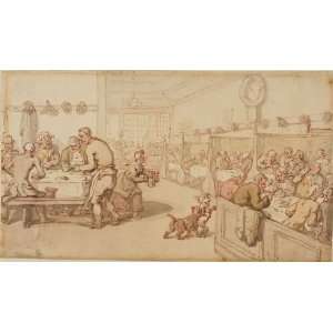 Hand Made Oil Reproduction   Thomas Rowlandson   32 x 18 inches   At 