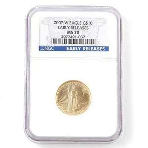   Early Release $10 Gold American Eagle Coin NGC MS70: Sports & Outdoors
