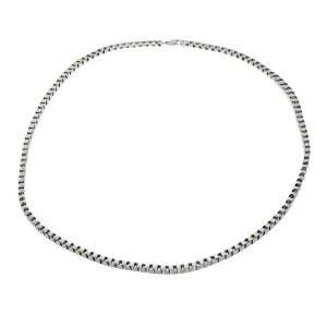  Stainless Steel 4mm Box Chain Necklace: Jewelry