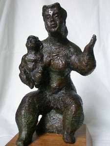 Chaim Gross Bronze Sculpture Mother and Child  