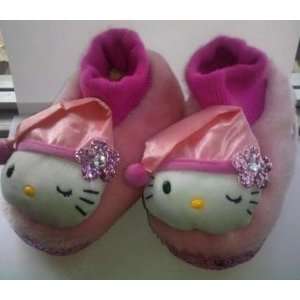  Hello Kitty Sock Top Bedtime Slippers with Sparkles Toys 
