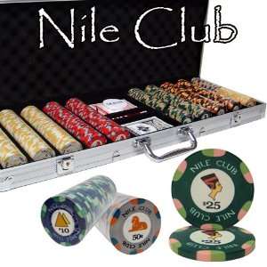 500 Ct Nile Club 10 Gram Ceramic Poker Chip Set Sports 