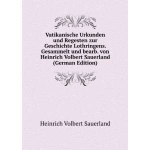   Volbert Sauerland (German Edition) Heinrich Volbert Sauerland Books