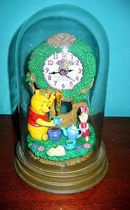 Disney WINNIE THE POOH Domed CLOCK Running Cond. DISCOUNT  