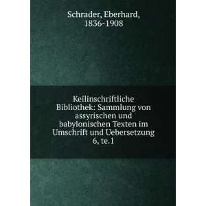   und Uebersetzung. 6, te.1 Eberhard, 1836 1908 Schrader Books