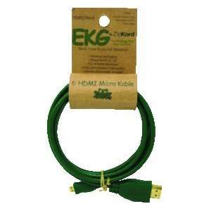  Ekg HDMI A To Micro HDMI D Green 6ft Gold Connections 
