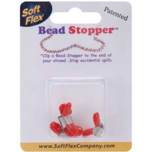  Mini Bead Stopper 4/Pkg Plastic Topped Metal (BS06465 
