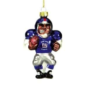  New York Giants NFL Glass Black Football Player Christmas Tree 