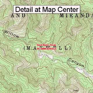 USGS Topographic Quadrangle Map   Red River Peak, New Mexico (Folded 