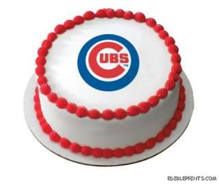 Chicago Cubs Baseball Edible Image Icing Cake Topper  