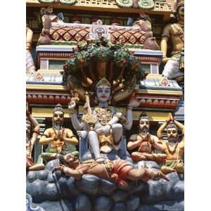 Close up of Exterior of Ornate Hindu Temple, Colombo, Sri Lanka, Asia 