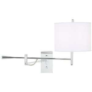  Contemporary Chrome Boom Plug In Swing Arm Wall Light 