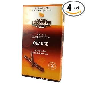 Rademaker Classic Chocolate Sticks, Milk with Italian Orange, 4.4 