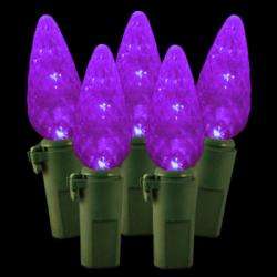   50 Bulb Purple LED Christmas Light Set   Retail Grade Clearance Price