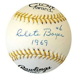 Clete Boyer Autographed / Signed Golden Glove Award Baseball