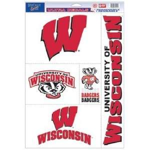   Wisconsin Badgers Static Cling Decal Sheet: Sports & Outdoors