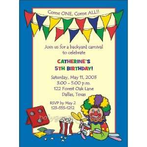  Clown 5 Party Invitations Toys & Games