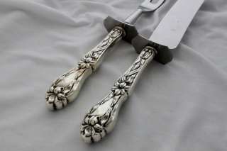 Frank Whiting Lily Sterling Silver Roast Carving Set Lg  