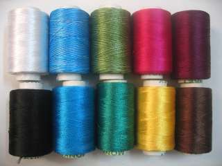 10 Art Silk Rayon Machine Embroidery Thread 546yds Z106  