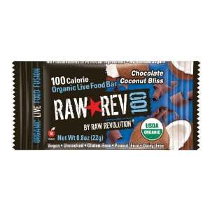 Raw Rev 100, Chocolate & Coconut 100 Calorie Organic Live Food Bar, 0 