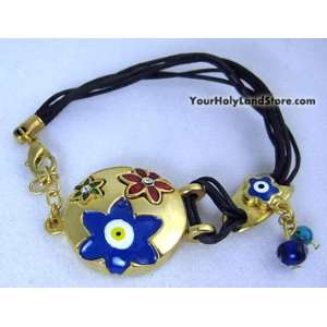  Protection Against Evil Eye Bracelet with Flowers 
