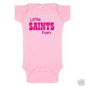 saints girls pink baby onsie romper new orleans t shirt  