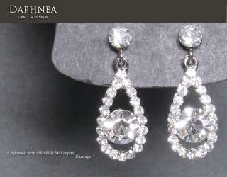 daphnea clear crystal new unique stud earrings FE600818  