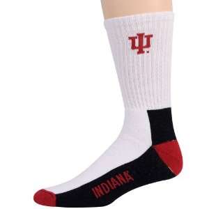  NCAA Indiana Hoosiers Youth Tri Color Team Logo Crew Socks 