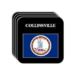  US State Flag   COLLINSVILLE, Virginia (VA) Set of 4 Mini 
