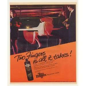  1983 Two Fingers Tequila Gold Lady in Bar Print Ad (48192 