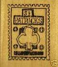 St. Patricks Day Postoid Rubber Stamp w Shamrock