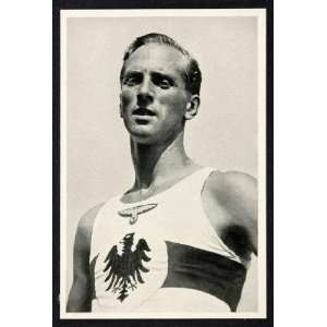  1936 Summer Olympics Erwin Wegner German Runner Print 