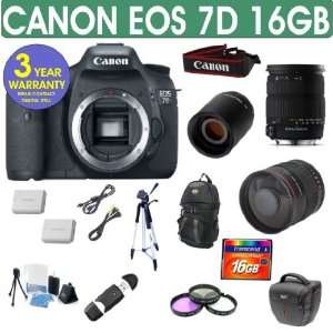  Canon EOS 7D + Sigma 18 200mm OS Lens + 800mm Mirror Lens 