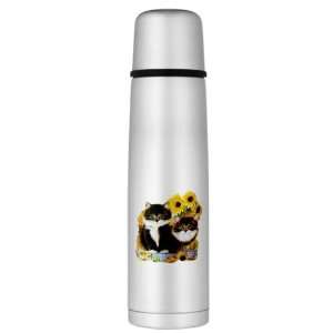  Large Thermos Bottle Kittens with Sunflowers Everything 