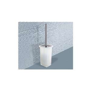   Free Standing Frosted Glass Toilet Brush Holder: Home & Kitchen