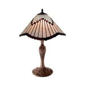  Tiffany style Cone and Stripes Table Lamp: Home 