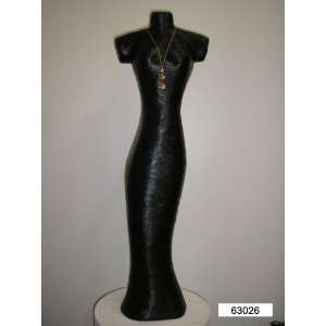 Paper Mache / Black Abaca Fiber Mannequin / Fashion Accessory/Jewelry 